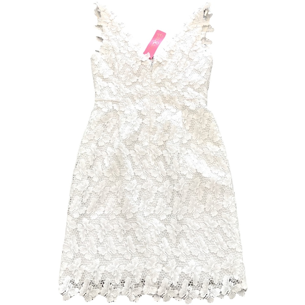 NWT Lilly Pulitzer Reeve Sheath Papillion Lace Butterfly Resort White Dress Sz 2 - Picture 9 of 9